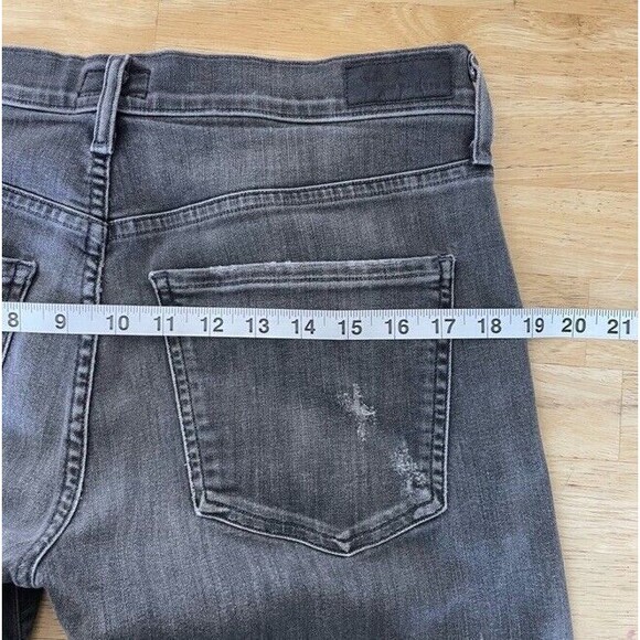 Agolde Isabel Slim Fit Boyfriend Distressed Denim Black Jeans Soft Rip 29 EUC - Picture 11 of 14